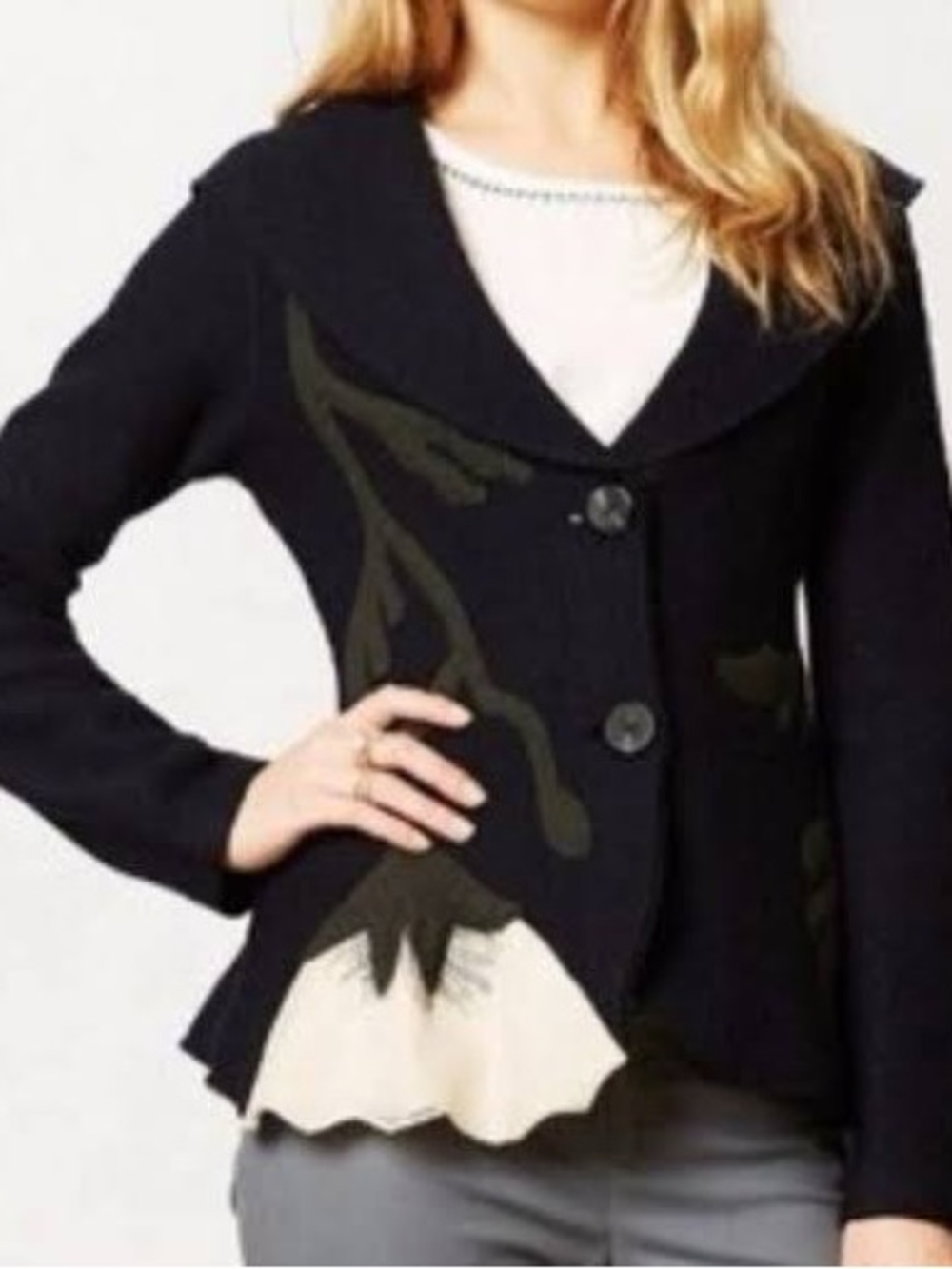 Rosie Neira 'Moonflower' Boiled Wool Jacket